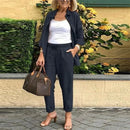 Conjunto Lavine Manga Longa em Linho de Algodão Blusa e Calça / Estilo e Beleza para Seus Dias