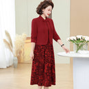Conjunto 2Peças Aurora Vestido com Jaqueta Elegante Manga Longa