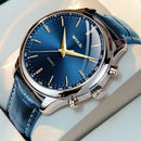 Relógio Masculino WKLuxury Pulseira Couro à Prova d'água / Para Homens Elegantes e Exclusivos