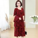 Conjunto 2Peças Aurora Vestido com Jaqueta Elegante Manga Longa
