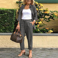 Conjunto Lavine Manga Longa em Linho de Algodão Blusa e Calça / Estilo e Beleza para Seus Dias