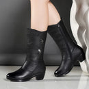 Bota Feminina Aurora Couro Legítimo/Promoção de Outono