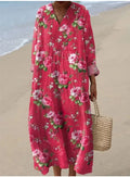 Maitê | Vestido Midi Longo Boho em Patchwork