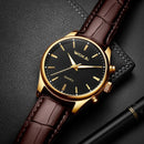 Relógio Masculino WKLuxury Pulseira Couro à Prova d'água / Para Homens Elegantes e Exclusivos