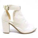 Sandália Feminina Ankle Boots Salto Grosso Clássica Casual Sapato Confortável Blogueira Figueiroa